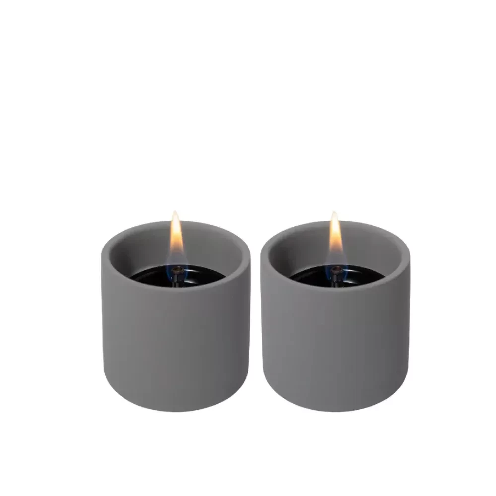 BREEZE 8 mini stalo židinys/žvakė, pilkas, 2 vnt., naudojamas Tenderfuel skystis