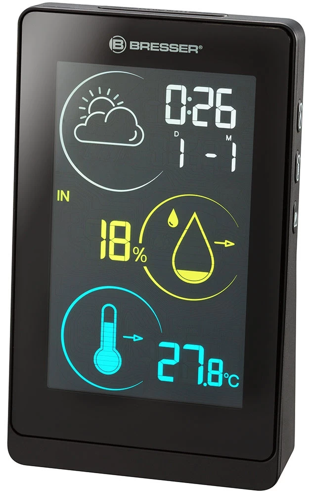 Bresser Temeo Life H Meteorologinė Stotelė Su Spalvotu Ekranu, Juoda