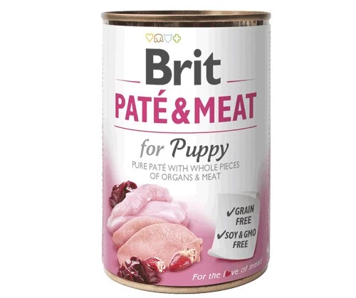 BRIT Paté &amp; Meat Puppy Chicken - wet dog food - 400g