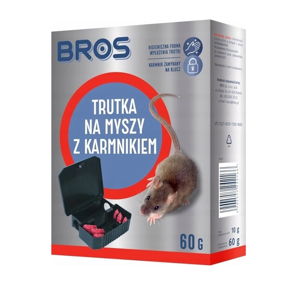 Bros, Nuodai Pelėms Su Maitintuvu, 60 G