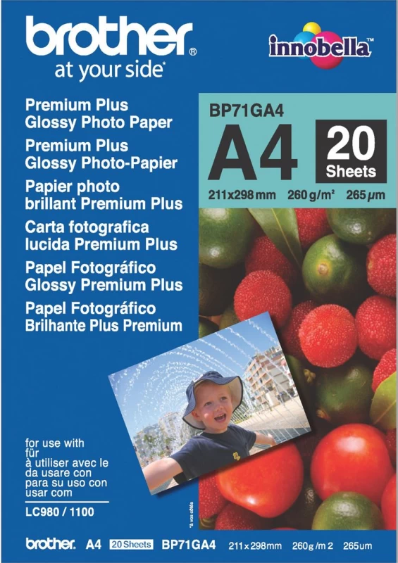 Brother Innobella Popierius 260g A4 Blizgus Bp71ga4
