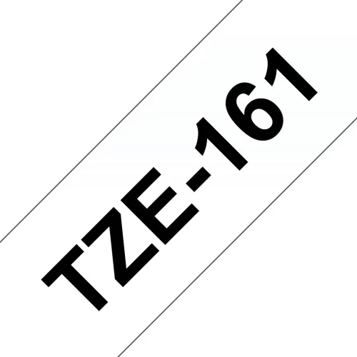 Brother TZe-161 (TZe161) Laminuota ženklinimo juostelė Black on Clear, 36mm, 8m
