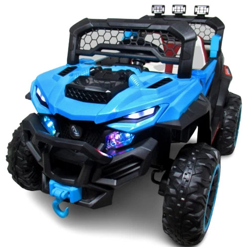 Buggy X9 Akumuliatorinis Automobilis, Mėlynos Spalvos, Eko Odos Sėdynė