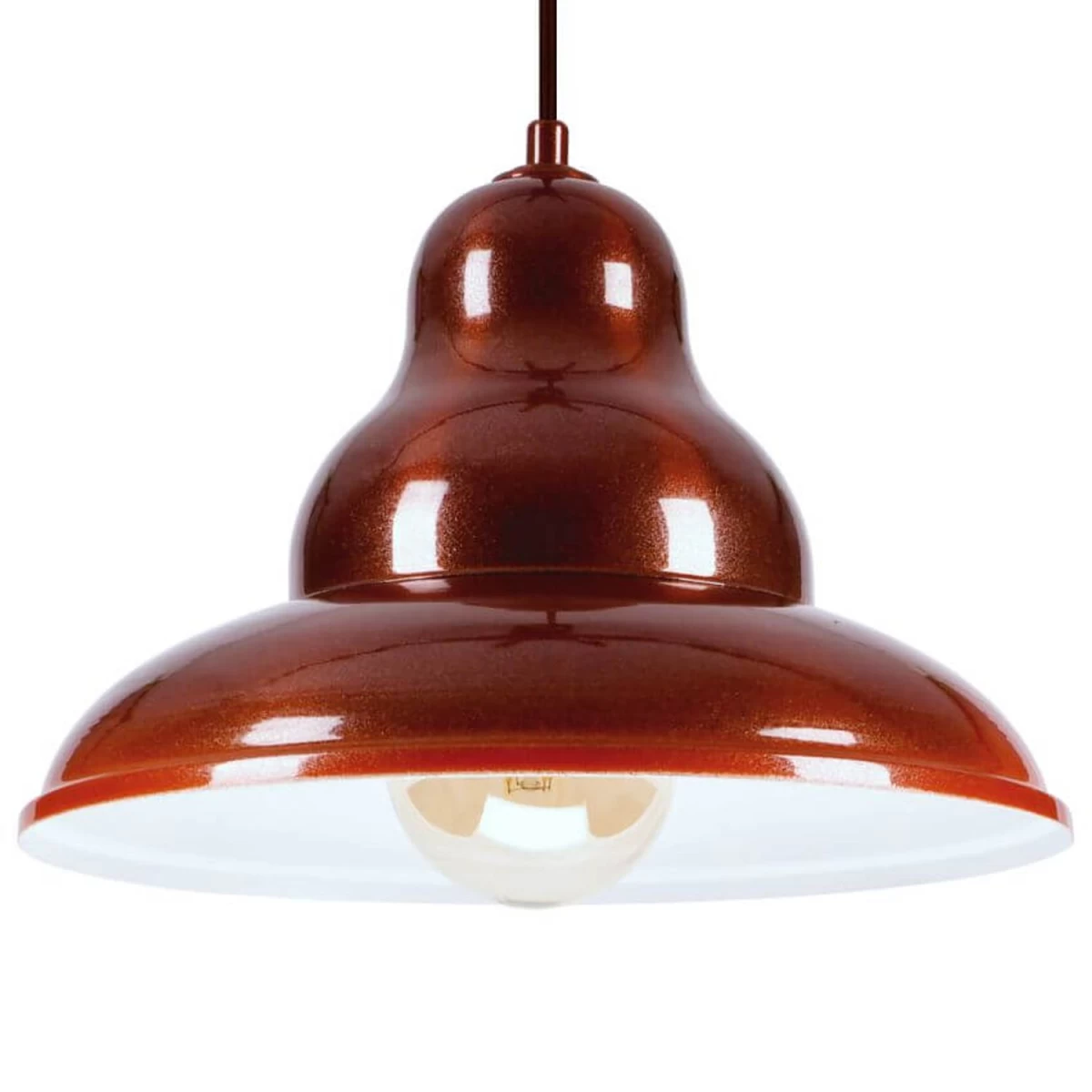 Bulma 1 Pakabinamas šviestuvas - Industrinis, Metalinis, Kaštoninis 1xe27