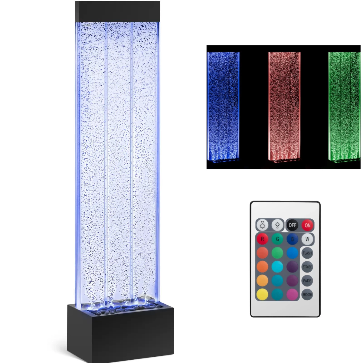 Burbulų Vandens Sienelė Su Led Apšvietimu 39 X 151,5 X 26 Cm Burbulų Vandens Sienelė Su Led Apšvietimu 39 X 151,5 X 26 Cm