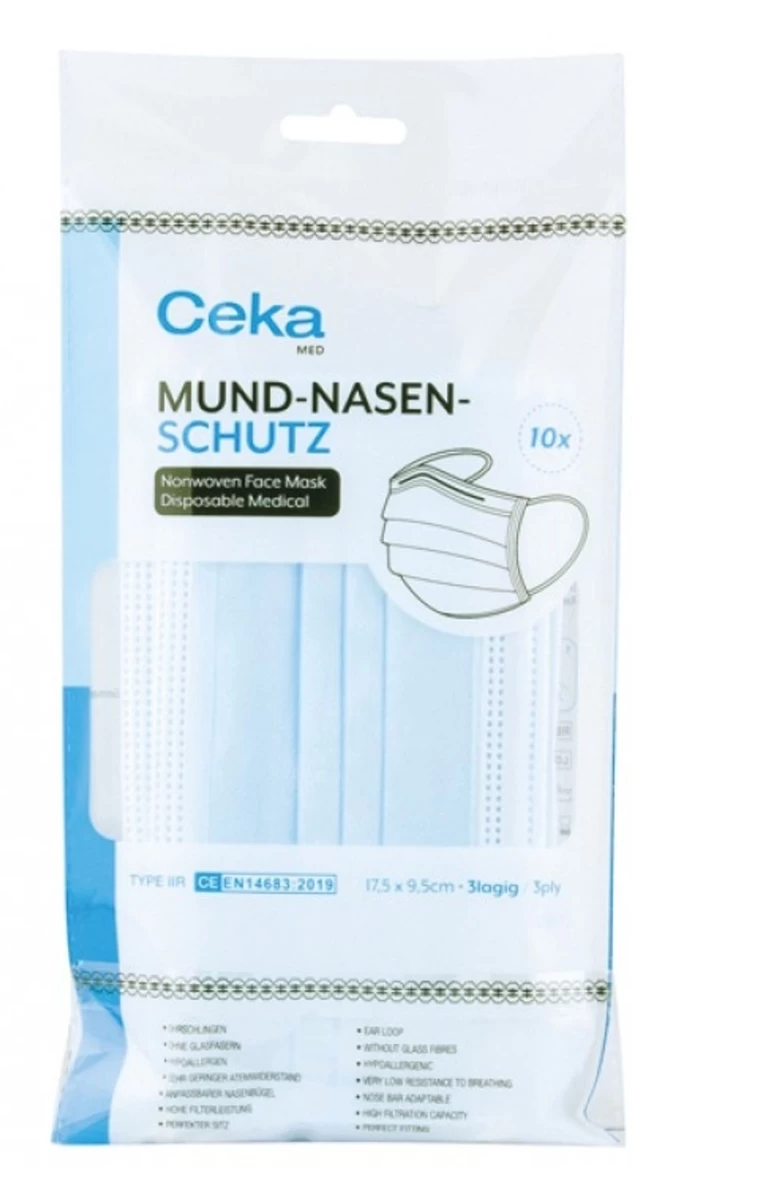 Burnos Ir Nosies Apsauga, Apsauginė Kaukė, Iir Tipo, 10 Vienetų (vokietijos Produktas). Burnos Ir Nosies Apsauga, Apsauginė Kaukė, Iir Tipo, 10 Vienetų (vokietijos Produktas).