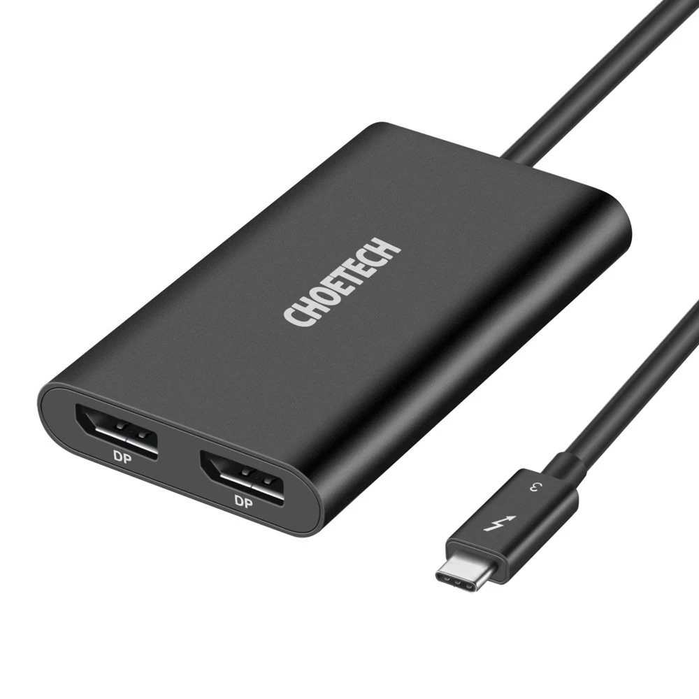 C Tipo thunderbolt 3 Usb Jungties thunderbolt 3 Adapterio Daliklis, Juodas C Tipo thunderbolt 3 Usb Jungties thunderbolt 3 Adapterio Daliklis, Juodas