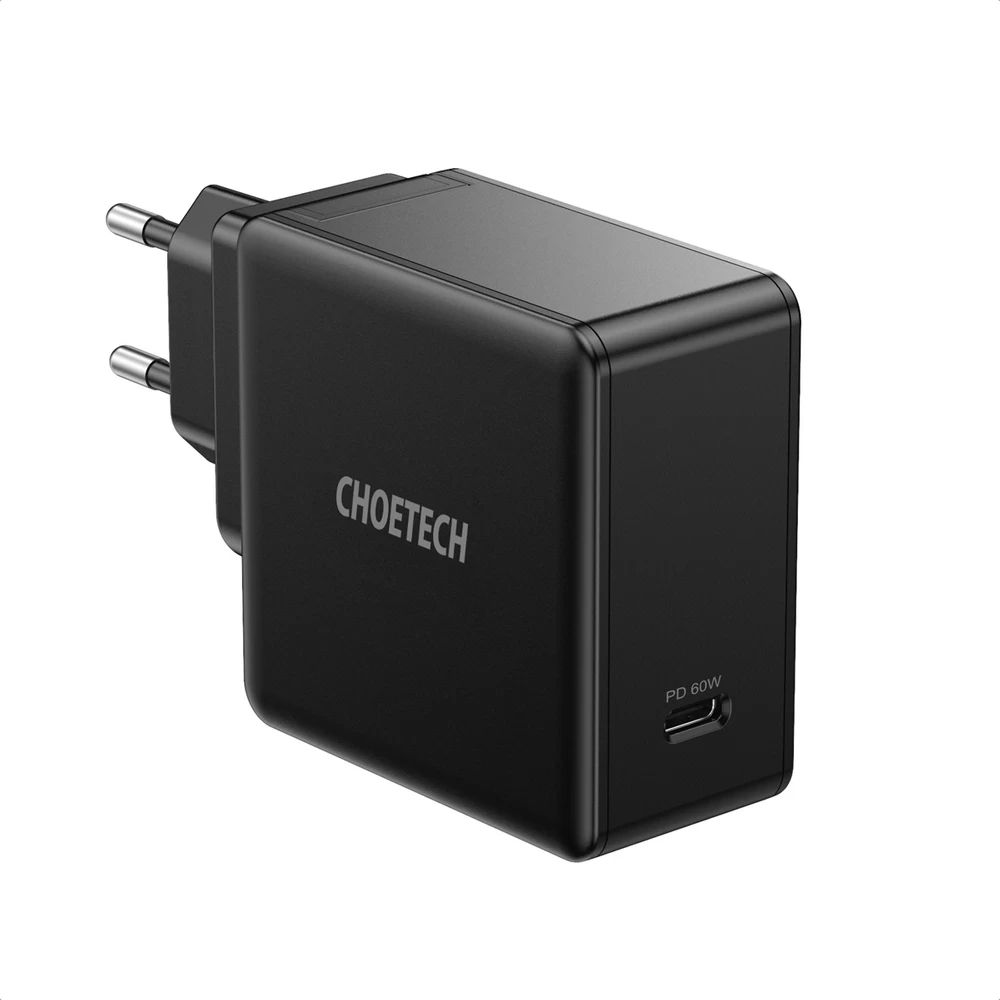 C Tipo Usb Pd 60w 3a Greitasis įkroviklis Juodos Spalvos