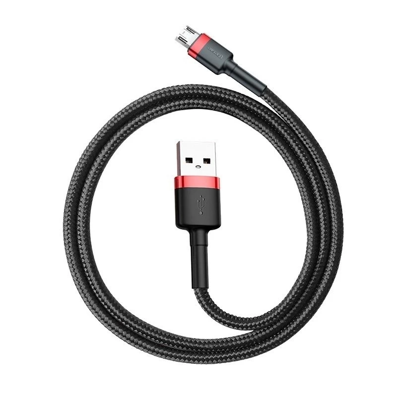 Cable Baseus cafule CAMKLF-C91 (USB M - Micro USB M; 2m; black and red color)