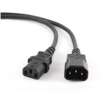 Cable GEMBIRD PC-189 (C13 / IEC C13 / IEC 320 C13 - C14 ; 1,8m; black color)