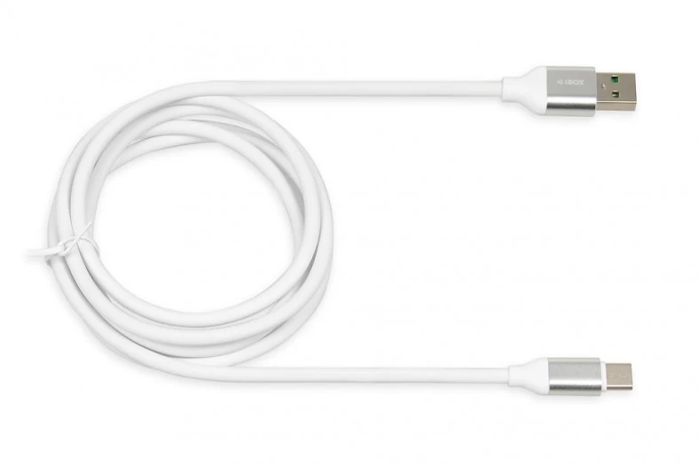 Cable IBOX IKUMTCWQC (USB 2.0 type A - USB type C ; 1,5m; white color)