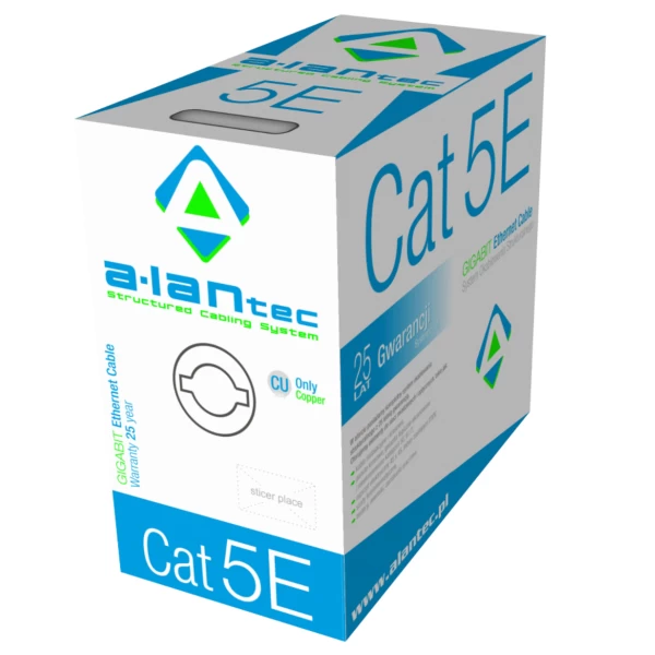 Cable network A-LAN DRUT 100 miedź 24 AWG KIU5PVC305 (U/UTP; 305m; 5e; gray color)