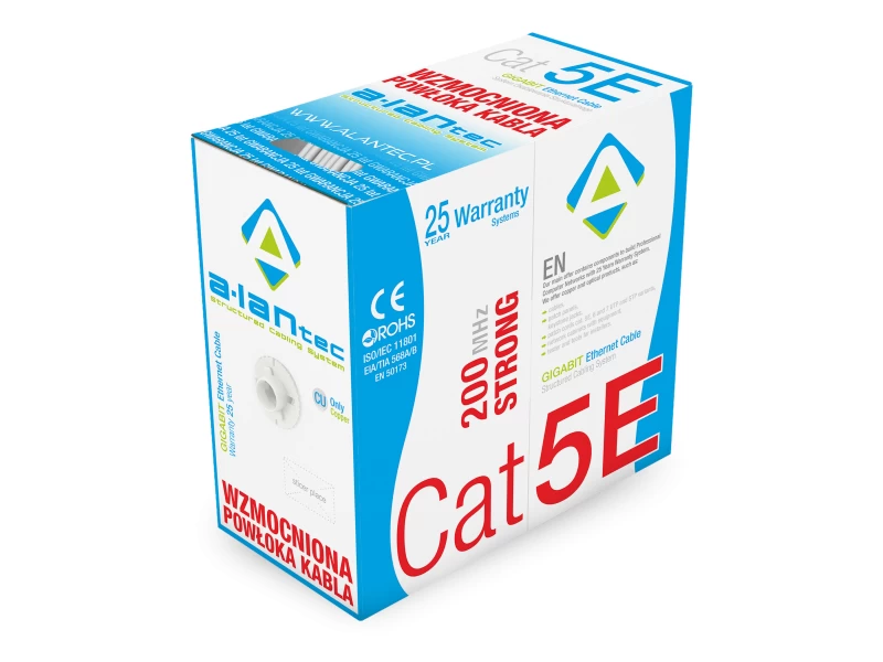 Cable network A-LAN STRONG (drut) KIU5STR305 (U/UTP; 305m; 5e; gray color)