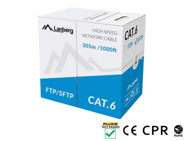 Cable network Lanberg LCS6-11CU-0305-S (S/FTP; 305m; 6; gray color)