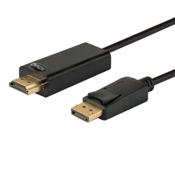 Cable SAVIO CL-56 (HDMI M - DisplayPort M; 1,5m; black color)