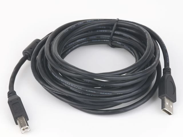 Cable USB 2.0 AM-BM 1.8m (with ferrite) black