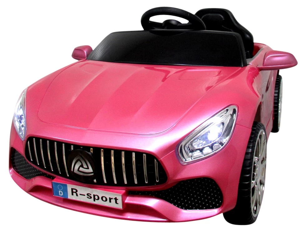 Cabrio B3 Rausvai Lakuotas Akumuliatorinis Automobilis