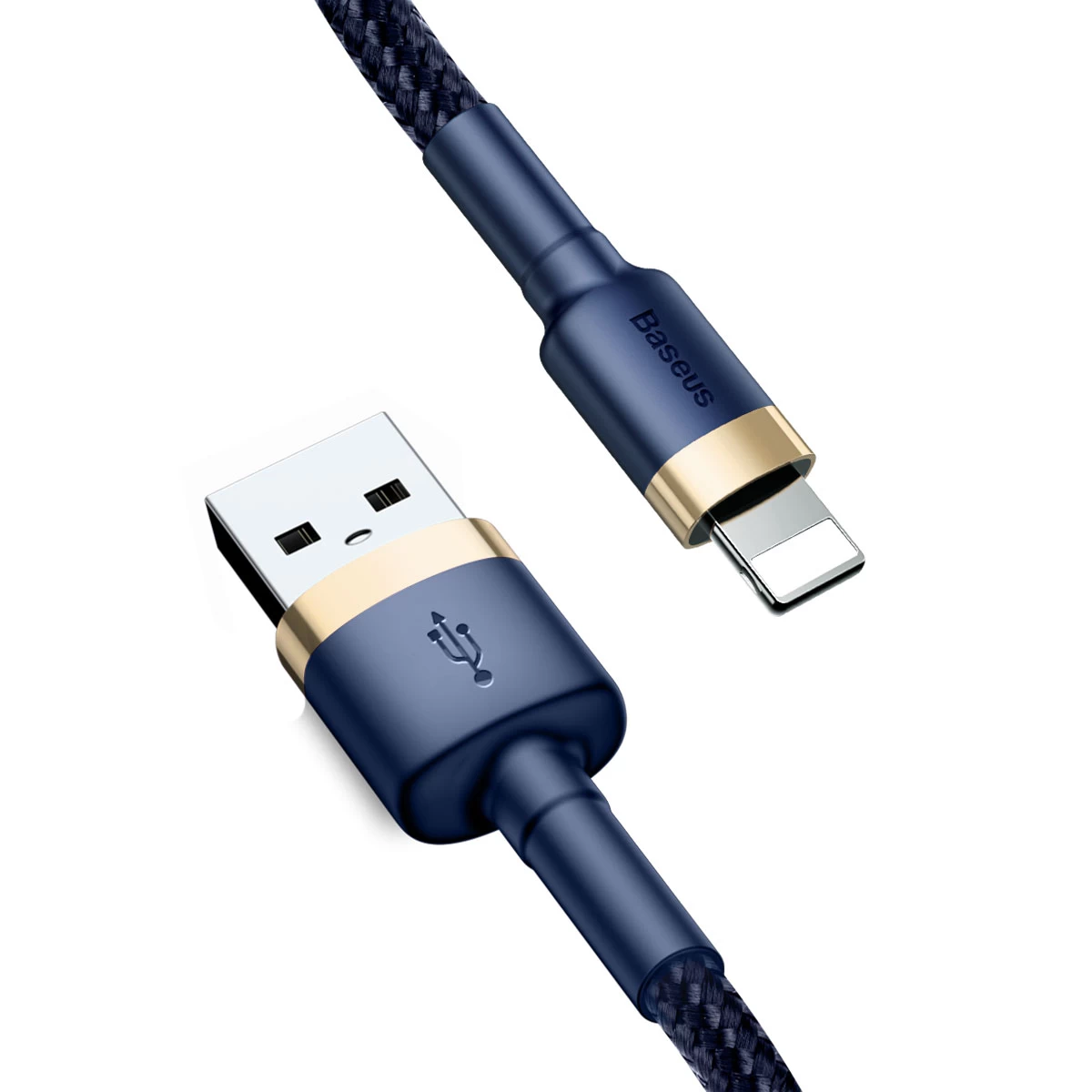 Cafule Usb-a - Iphone Lightning 2.4a Qc 3.0 Kabelis 1 M - Mėlynai Auksinis