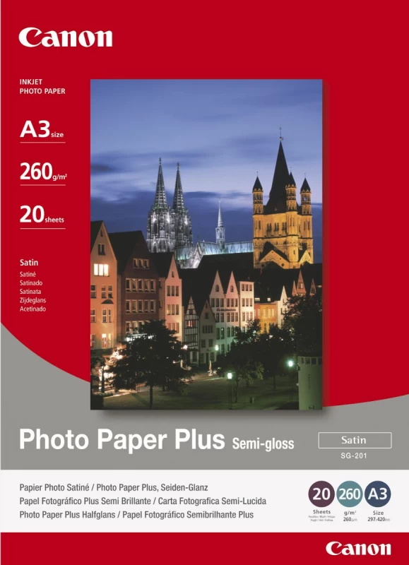 Canon Photo Paper Plus Pusiau Blizgus 260 G Sg-201 A3 1686b026