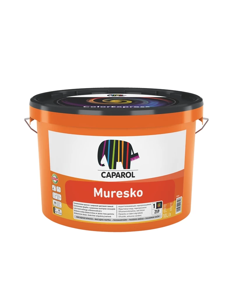 Caparol Muresko visuotinai pritaikomi silikono dervos fasado dažai - A - 5 L Caparol Muresko visuotinai pritaikomi silikono dervos fasado dažai - A - 5 L