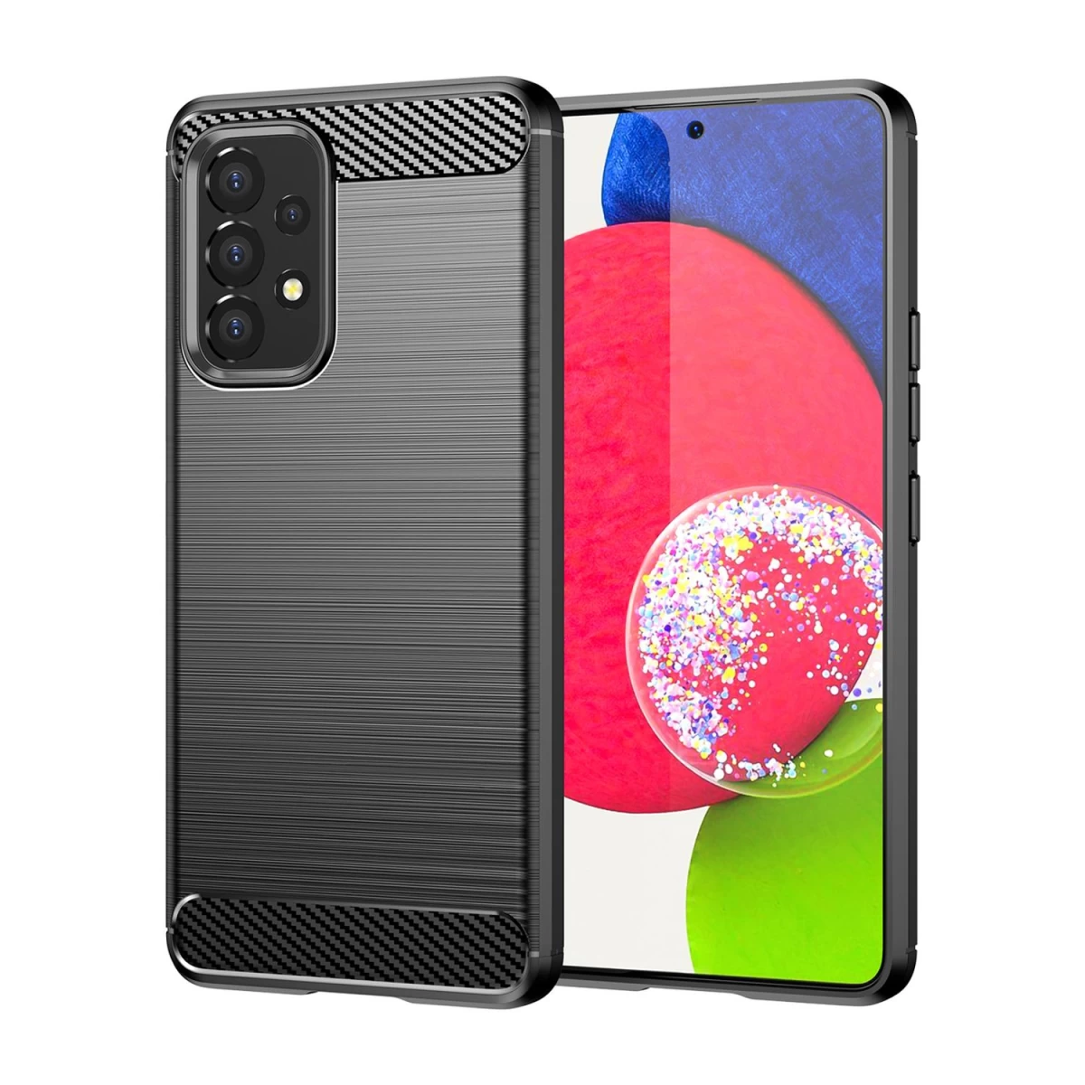 Carbon Case Lankstus Dėklas Samsung Galaxy A53 5g Juodas