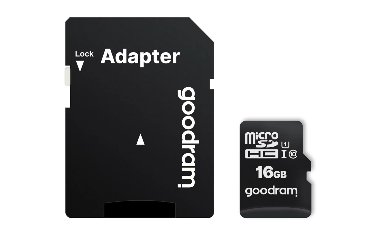 Card memory GoodRam M1AA-0160R12 (16GB; Class 10, Class U1; Adapter, Memory card)
