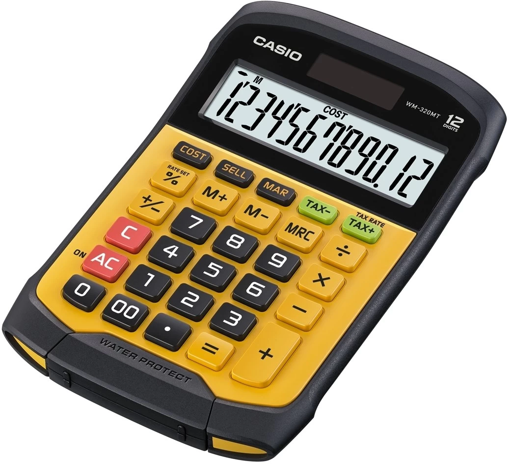 CASIO Calculator WM-320MT Pocket Display Black, Yellow