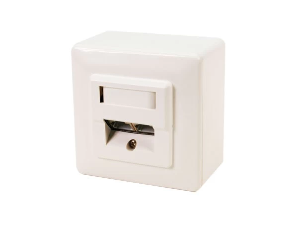 CAT 5e Surface modular   outlet RAL 9003