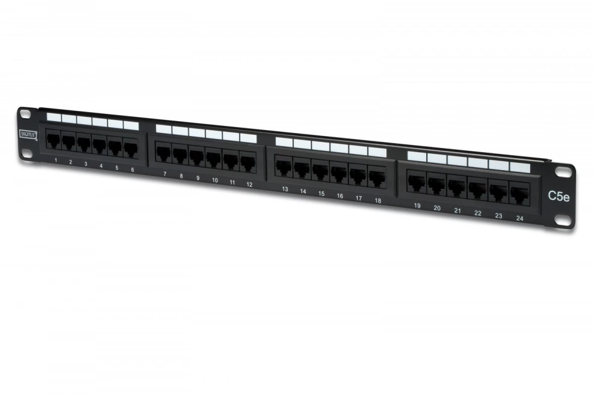 CAT5e patch panel unshie lded 24-port RJ45 LSA 1
