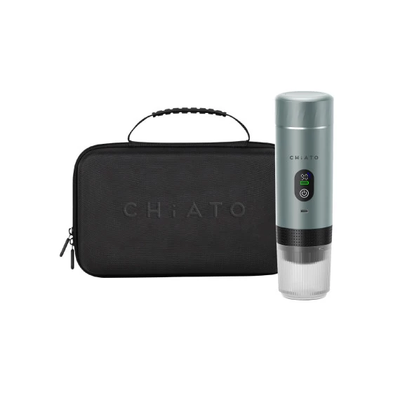 CHiATO brewPLAY Smart Traveller nešiojamo espreso aparato rinkinys – pilkas