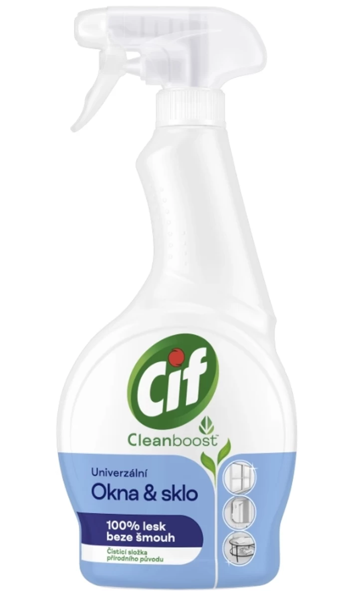 cif Cleanboost Universalus Purškiklis Langams Ir Stiklams Valyti, 500 Ml