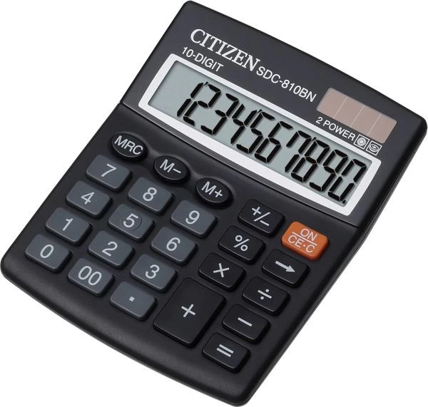 CITIZEN CALCULATOR SDC-810NR OFFICE 10-DIGIT, 127X105MM, BLACK