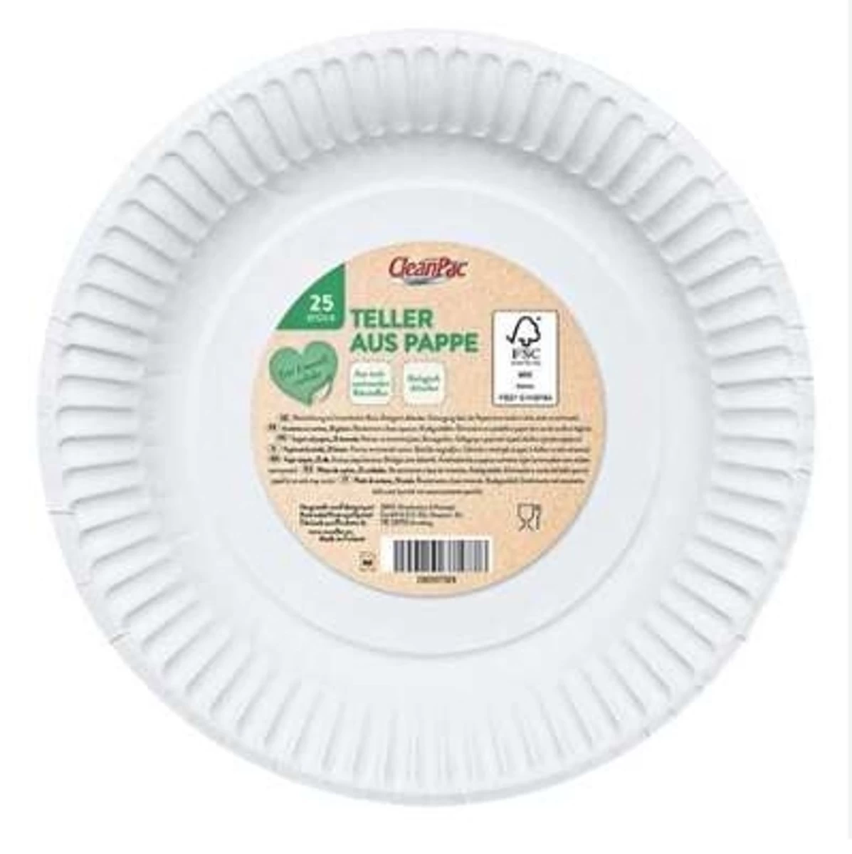 cleanpac, Apvalios Lėkštės, 6 Vnt. (vokietijos Produktai).