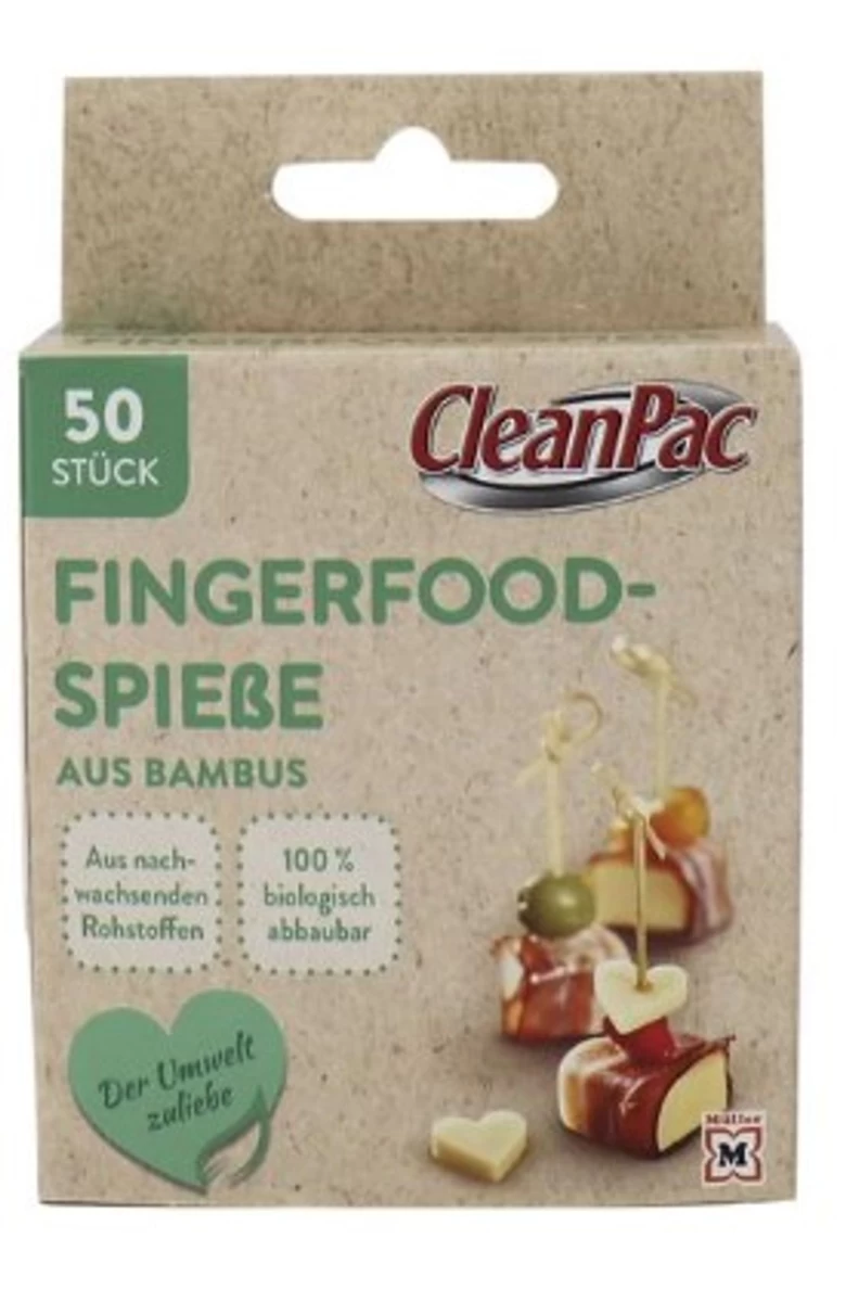 Cleanpac, Bambukiniai Iešmeliai šašlykams 7 Cm, 50 Vienetų (vokietijos Produktai).