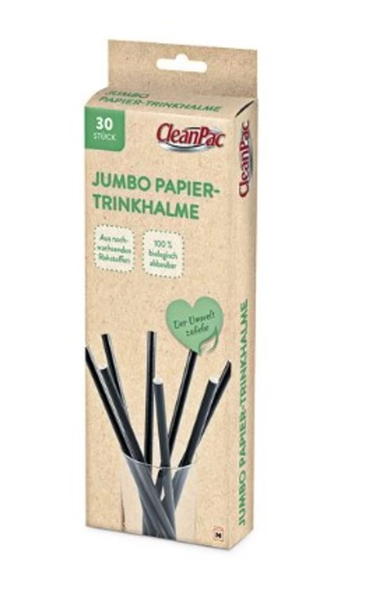 Cleanpac, Jumbo, Popieriniai šiaudeliai, 30 Vienetų (vokietijos Produktai).