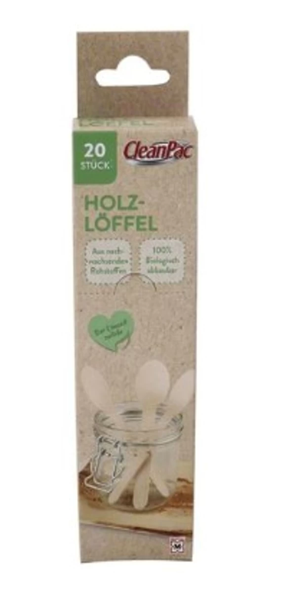 cleanpac, Medinis šaukštas, 20 Vnt.