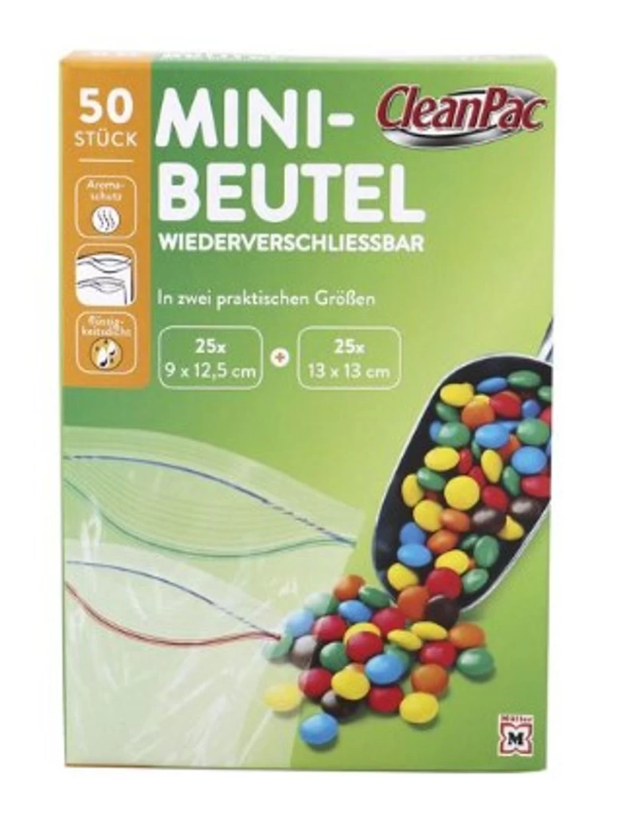 Cleanpac, Mini Maišeliai, 50 Vienetų (vokietijos Produktai).