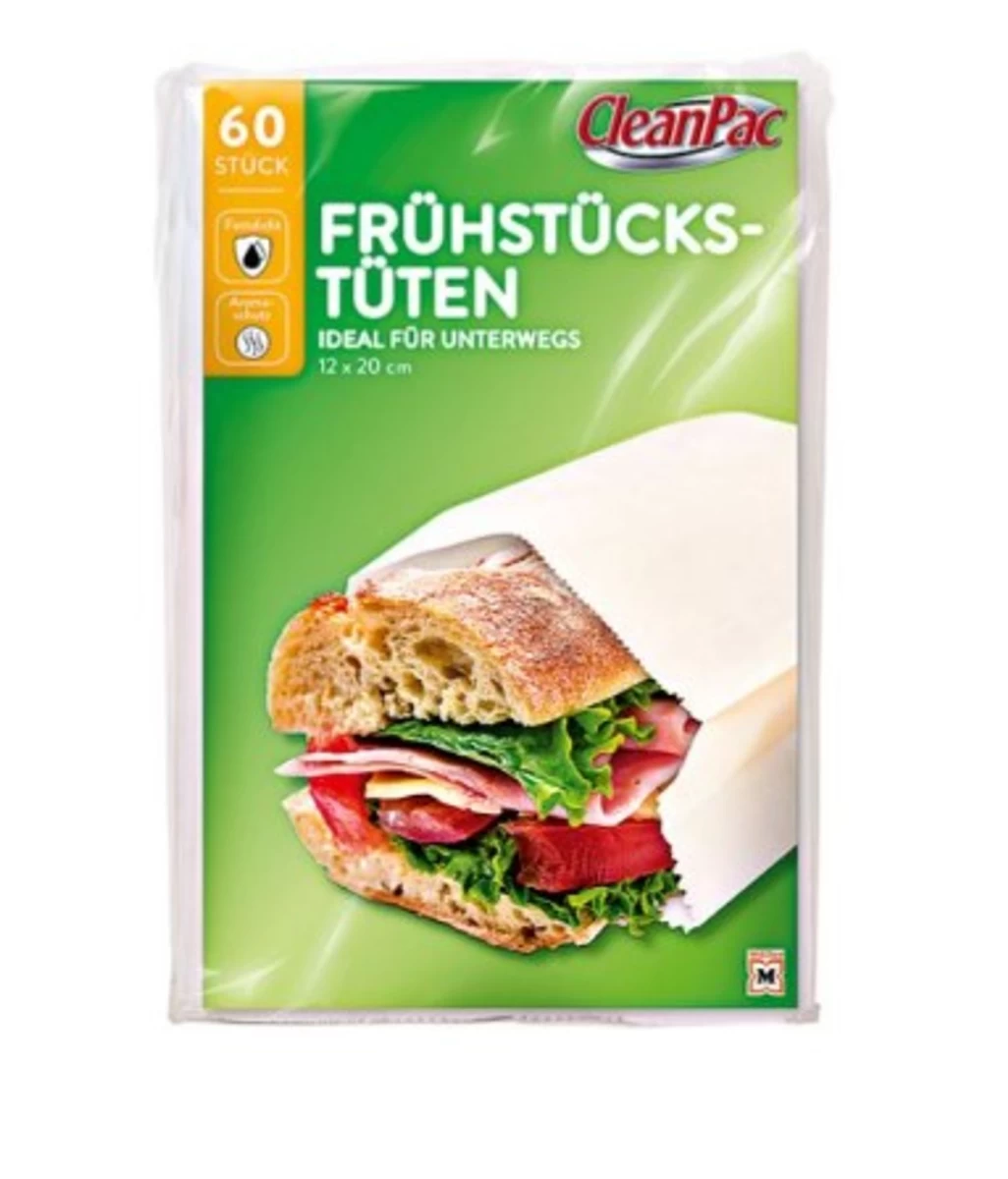 Cleanpac, Pusryčių Maišeliai M, 60 Vienetų (vokiečių Produktas).