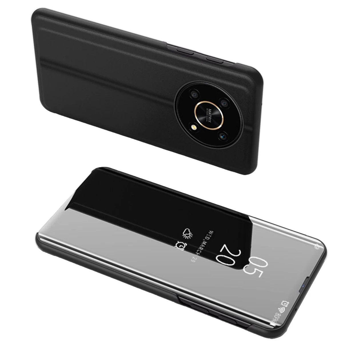 clear View Dėklas Honor X9 / X9 5g / X30 / Magic4 Lite Flip Cover Black