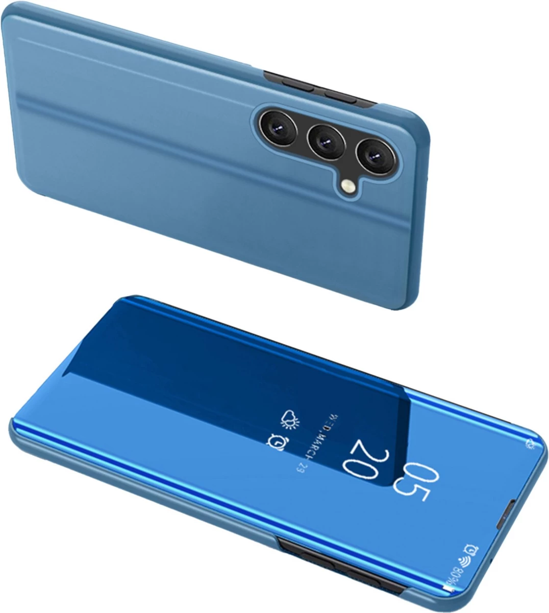 clear View Dėklas samsung Galaxy A24 4g, Mėlynos Spalvos Apverčiamasis Dangtelis