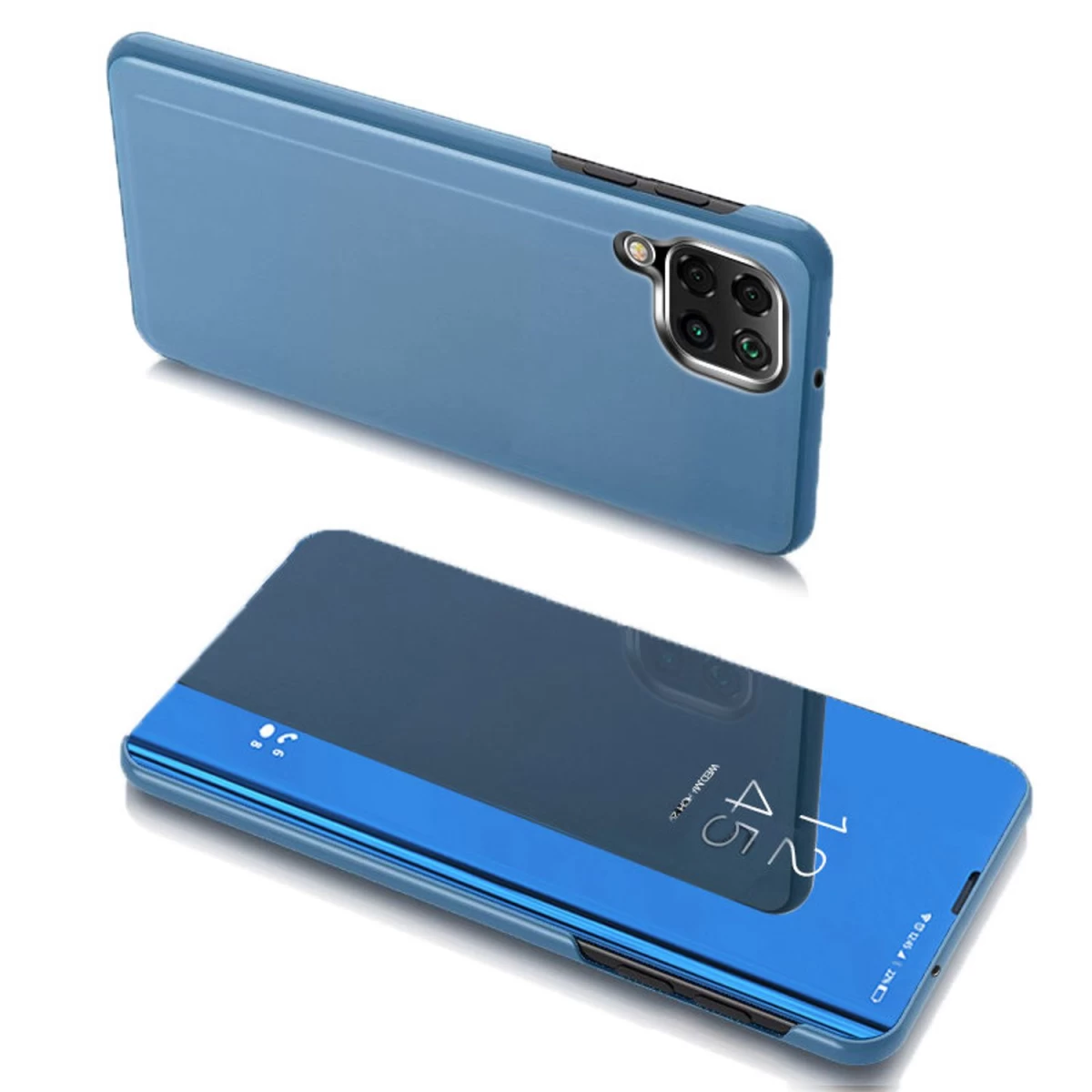 clear View Dėklas Su Atlenkiamu Dangteliu samsung Galaxy A22 4g Mėlynas