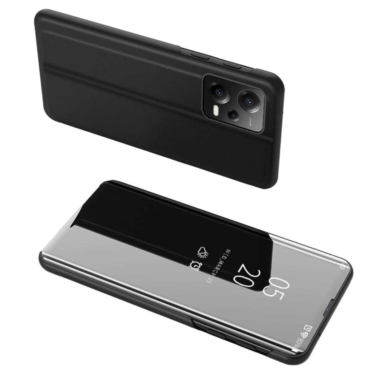 clear View Dėklas xiaomi Redmi Note 12 Pro / poco X5 Pro 5g Flip Cover Black