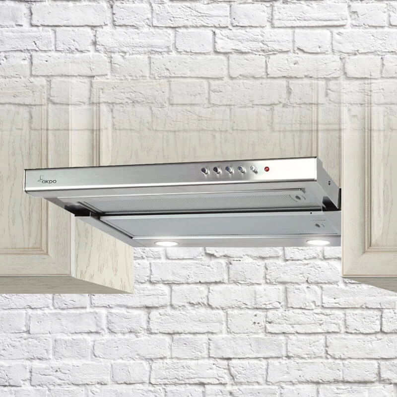 Cooker hood telescopic AKPO WK-7 LIGHT 50 INOX (265,5 m3/h; 500mm; inox color)