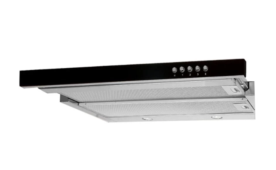Cooker hood telescopic AKPO WK-7 LIGHT GLASS 60 INOX CZARNY (265,5 m3/h; 600mm; inox color)