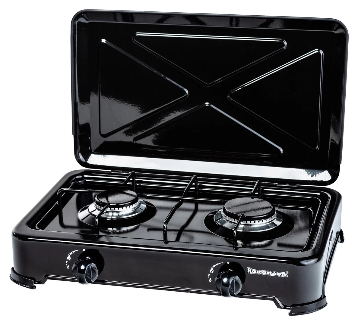 Countertop Hob Gas Ravanson K-02TB [black; 2 zone(s)]