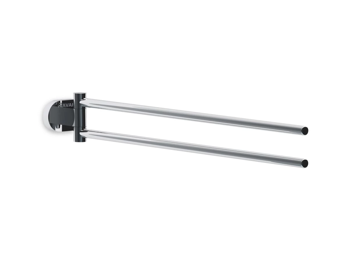 CR 340.00 Dvigubas pasukamas rankšluosčių laikiklis, chromas