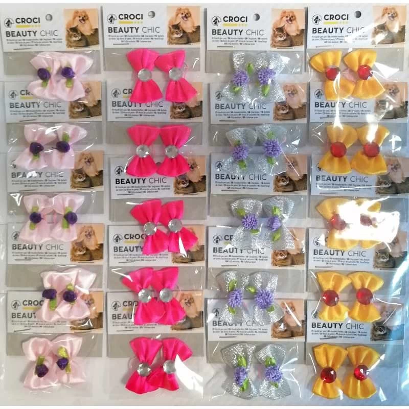 CROCI BEAUTY CHIC kaspinėlis su gumele 2vnt 3.5cm 20pak, C6020059