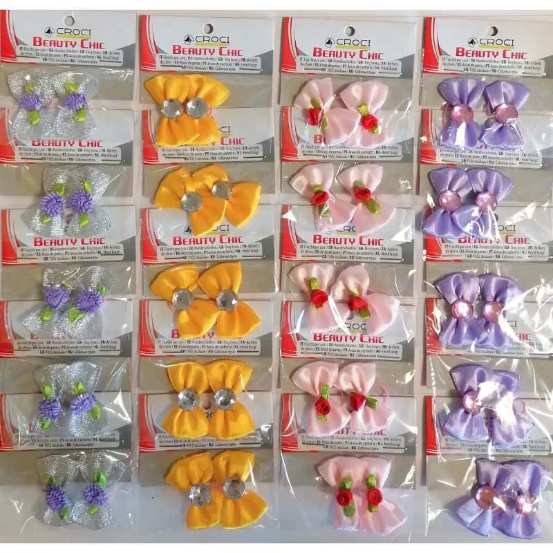 CROCI BEAUTY CHIC kaspinėlis su gumele 2vnt 3.5cm 20pak., C6020060