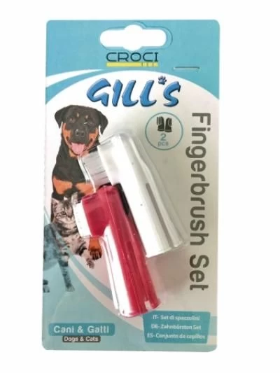 CROCI dantų šepetėlis ant piršto šunims 2vnt, C6052803