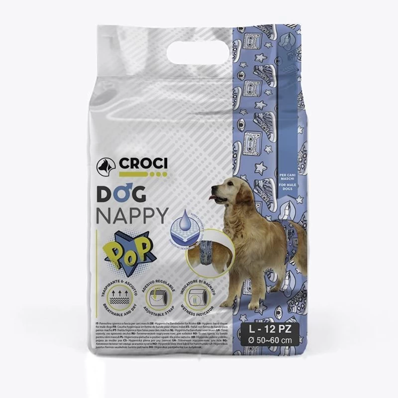 CROCI Dog Nappy sauskelnės patinėliams L 50-60cm 12vnt, C6028413
